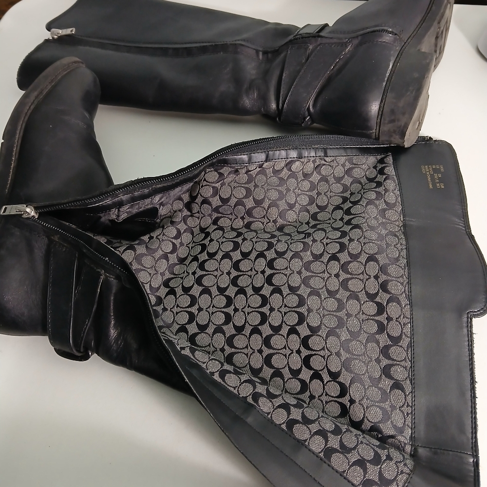 COACH Women's Ruby Horse and Carriage Buckle Leather Boots - Picture 8 of 12